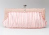 elegant fahion clutch frame satin evening bag