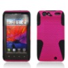 fashion mesh silicone case for Motorola Droid RAZR XT912 hot pink+balck