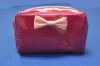 fashion pink bag pvc cosmetic bag bowknot