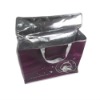 fashion pp woven shopping bag with zipper +inner silver film + pvc pouch