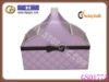 fashion pu leather pink portable cosmetic storage basket GS01773