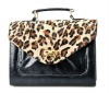 faux pu leather leopard hard case box bag popular a/w fashion 2011