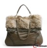 feather pu good qiality ladies handbag shoulder bag