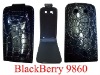 flip crocodile leather case for blackberry 9860