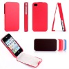 for iPhone 4g flip leather case