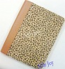 for ipad2 leather case with stand leopard design