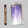 for iphone 4G chrome hard case flower design