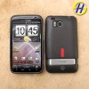 frosting mobile phone case with a red sticker for htc incredible hd/6400