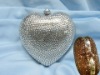 heart shape crystal handbag