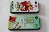 high quality fation mobile phone with relief hard plastic abs bumper skin for iphone 4