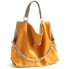 ladies leather handbag with fancy chain