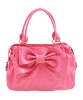 lady leather handbag with bow