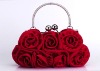 lady multicolor satin flower style elegant clutch bag evening bag 39