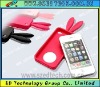 mobile phone accessory Rabbit Ears Silicon Case for IPhone4