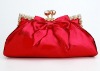 new fahion lady clutch frame satin evening bag