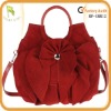 new ladies leather handbag 2012 with flower design