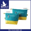 nylon cosmetic bag with zipper closure