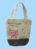 painting cotton mini bag for shopping