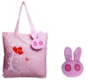 pretty rabbit folding shopping bag,durable,new design