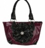 purple FLOWER Handbag