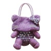 pvc crystals decorate ladies fashion handbags