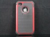 red Shell plus silicone sleeve case for iphone4 4S ballistik case for iphone