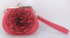 red flower small coin bag