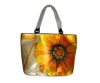 satin with digital printing ladies handbag