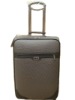 simple design brown PU trolley case for business