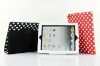 stand leather cover case for iPad 2 with dot