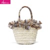 trendy woven fashion lady handbag