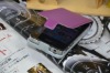 urtra slim flip leather case for iphone 4 4s purple