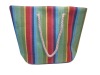 vertical stripe beach bag