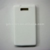 white SILICONE soft rubber skin back cover case For MOTOROLA TRIUMPH WX435